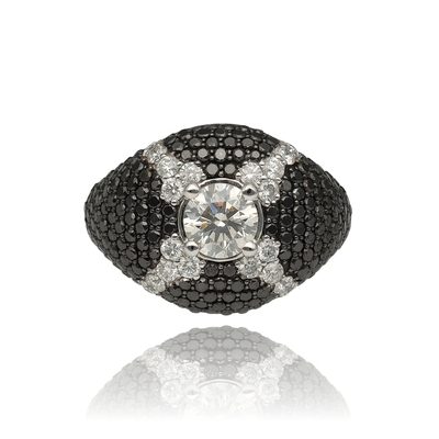 Fehér arany gyűrű 55-ös méret (B20054_3I)